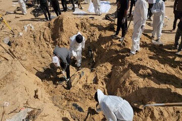 Nearly 300 bodies found in mass grave at Gaza hospital