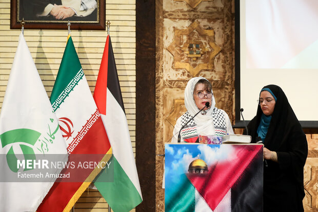 رومینا پرزراموس سفیر بولیوی در تهران در همایش «غزه زنده است»