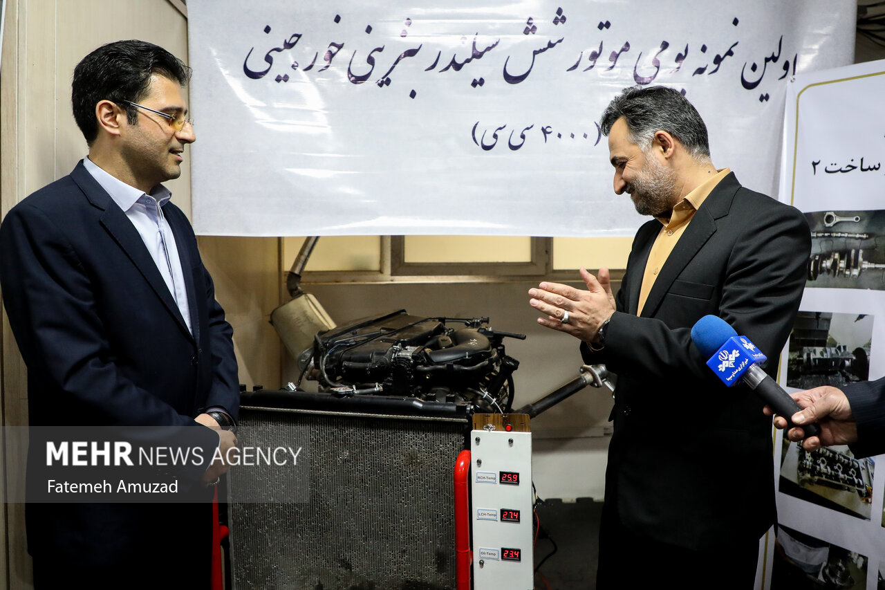 Unveiling of Iranian-made six-cylinder engine