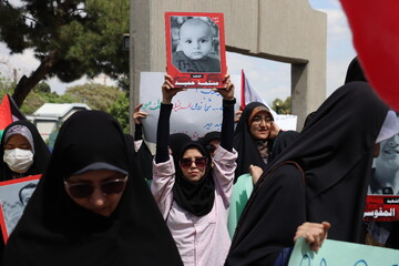 ایران، مشہد میں امریکی طلباء کی حمایت میں مظاہرہ