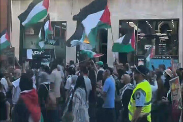 Avustralya'da Filistin'e destek gösterisi