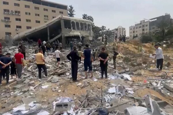 برجای ماندن ده‌ها شهید و زخمی در بمباران وحشیانه نوار غزه