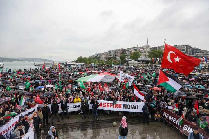 VIDEO: Turkish people demonstration in support of Gaza