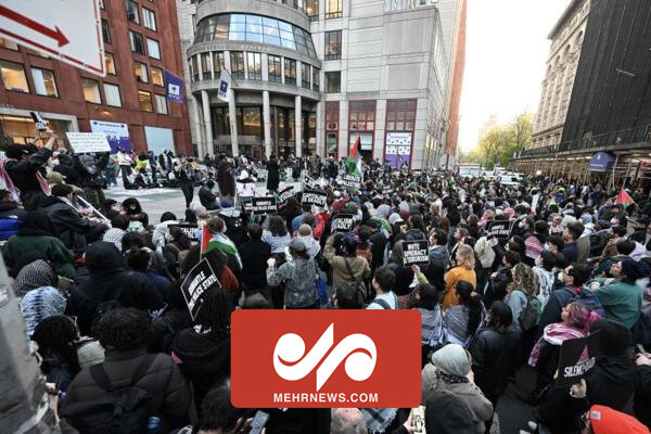 اعتراض دانشجویان دانشگاه کلمبیا به جنگ در غزه