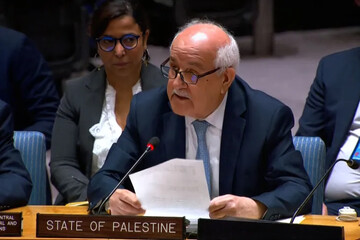 ریاض منصور: شورای امنیت باید قاتل ده‌ها هزار فلسطینی را متوقف کند