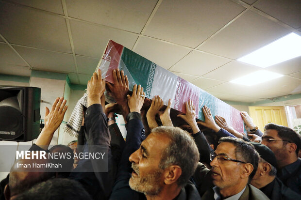 مراسم استقبال از پیکر شهید محمد رنجنوش در همدان