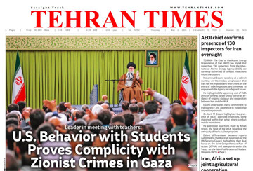 Front pages of Iran's English dailies on May 02