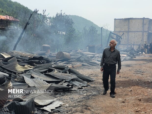 آتش‌سوزی ۱۰۰ خانه در امامزاده ابراهیم(ع) شفت