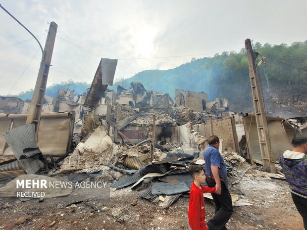 آتش‌سوزی ۱۰۰ خانه در امامزاده ابراهیم(ع) شفت