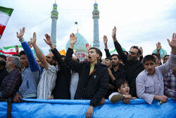 تشییع دو شهید گمنام در مسجد مقدس جمکران