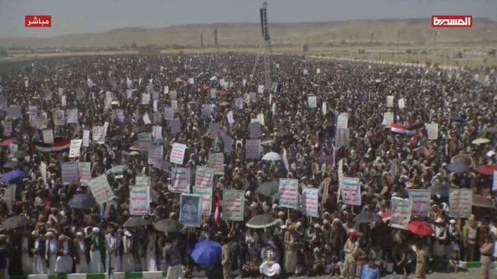 راهپیمایی میلیونی مردم یمن در حمایت از غزه+ عکس