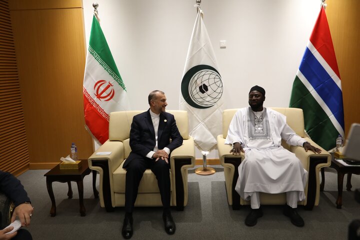 Iran FM meets Gambian counterpart on sidelines of OIC summit
