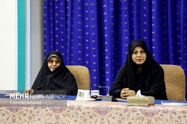 انسیه خزعلی مشاور امور زنان رییس جمهور در جلسه شورای اجتماعی کشور