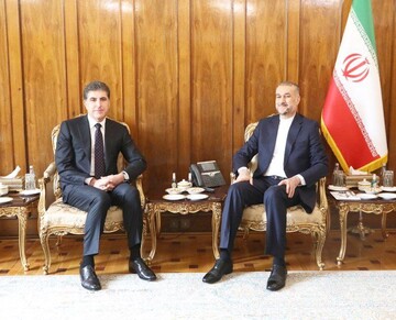 بارزانی کی ایرانی وزیر خارجہ سے ملاقات