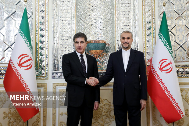 دیدار رئیس اقلیم کردستان عراق با وزیر امور خارجه ایران