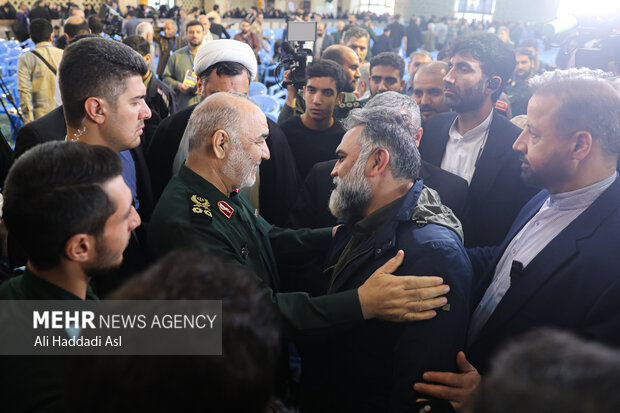 سردار سرلشکر حسین سلامی در مراسم چهلمین روز شهادت مستشاران نظامی ایران در سوریه