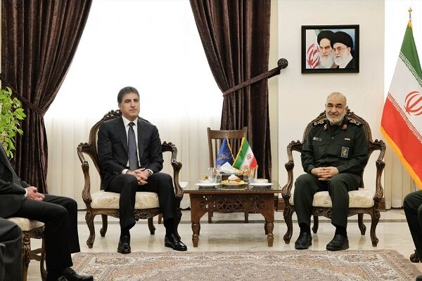 Neçirvan Barzani, Devrim Muhafızları Komutanı ile görüştü