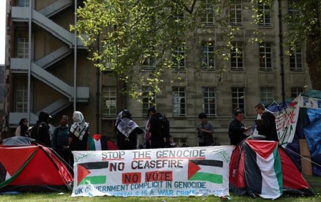 İngiltere'de Filistin'e destek eylemlerine bir üniversite daha katıldı