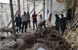 ۱۳ قطعه سفال‌ تاریخی در عملیات مرمت بانک ملی بازار اصفهان کشف شد
