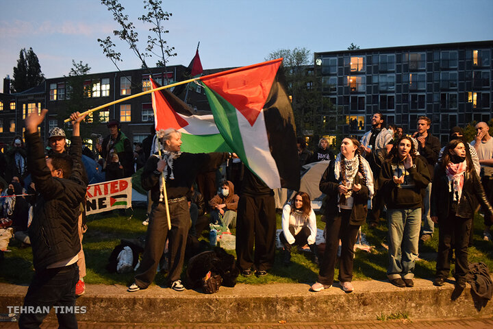 Belgian and Dutch students protest against Israel’s war on Gaza