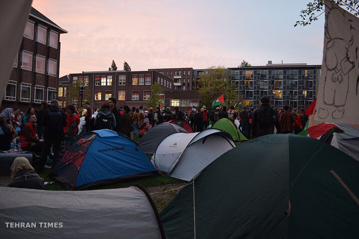 Belgian and Dutch students protest against Israel’s war on Gaza