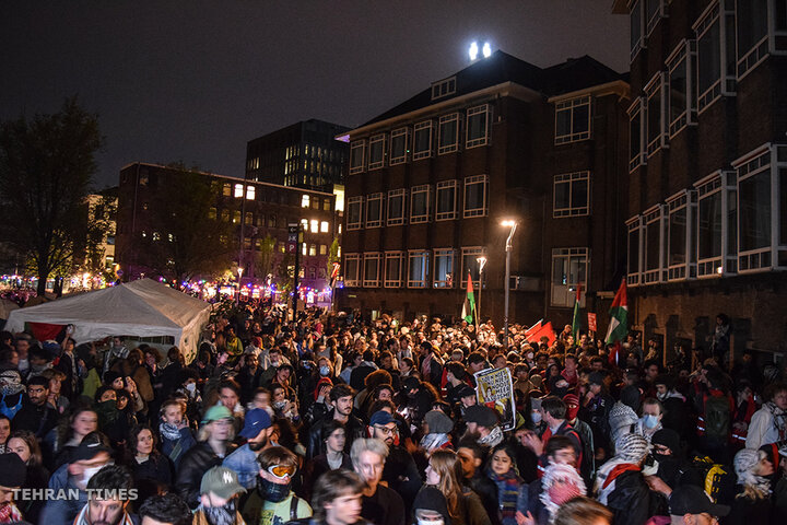 Belgian and Dutch students protest against Israel’s war on Gaza