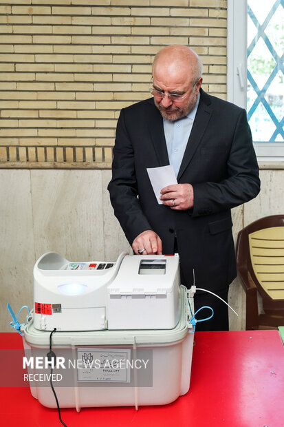 حضور رئیس مجلس شورای اسلامی در دور دوم انتخابات مجلس شورای اسلامی