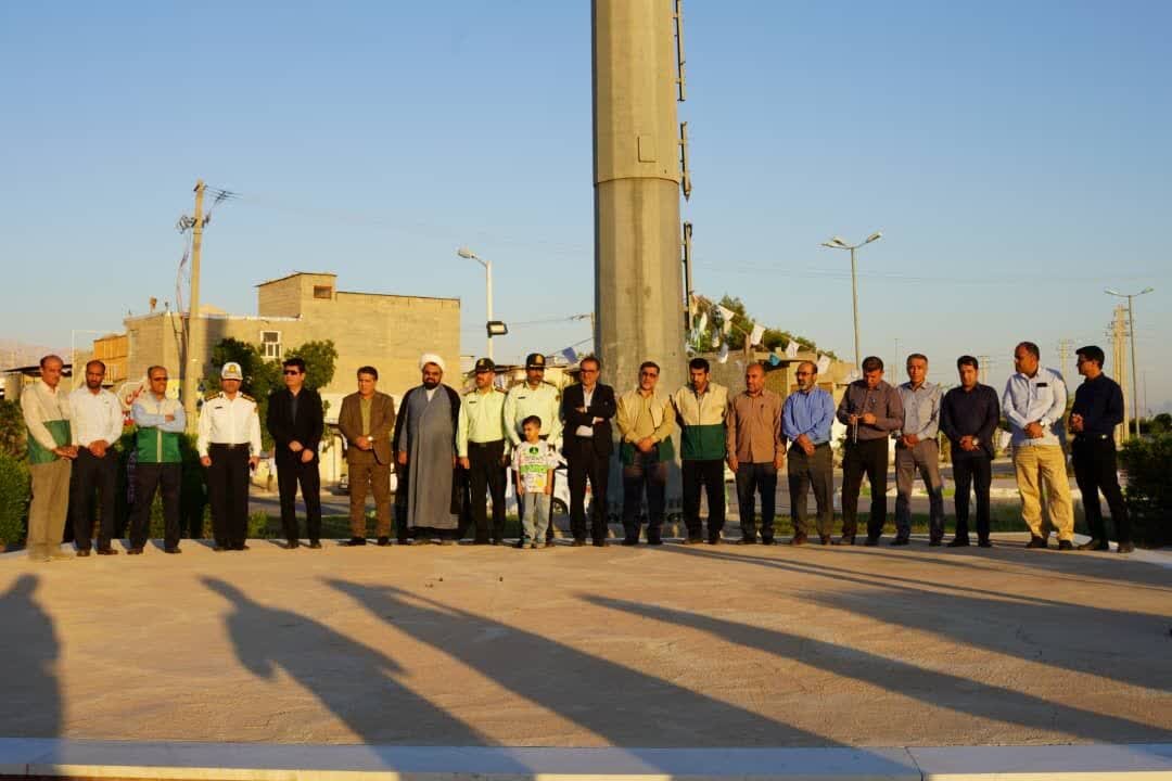 پرچم سبز رضوی در برازجان به اهتزاز در آمد