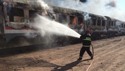 تصاویر آتش‌سوزی قطار ارتباطی با متروی تهران ندارد