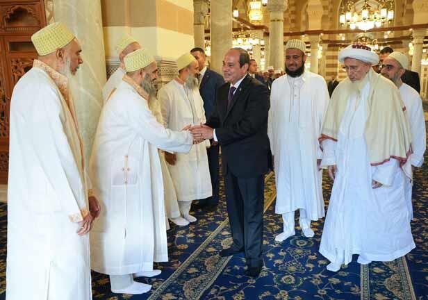 بازگشایی مسجد حضرت زینب (س) در قاهره با حضور رئیسجمهور مصر  عکس