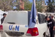 شهادت و زخمی‌شدن ۲ نفر در حمله رژیم صهیونیستی به خودرو سازمان ملل + فیلم