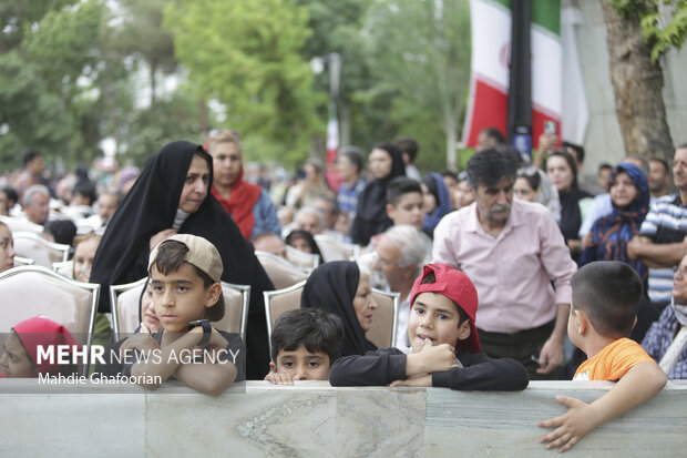 Commemorating Ferdowsi at his tomb
