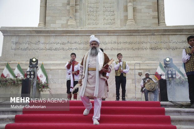 Commemorating Ferdowsi at his tomb
