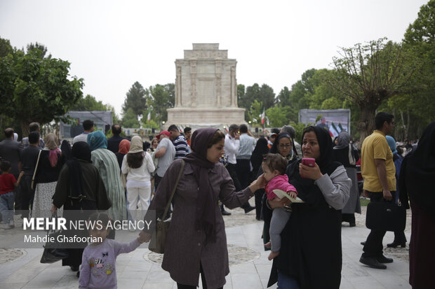 Commemorating Ferdowsi at his tomb
