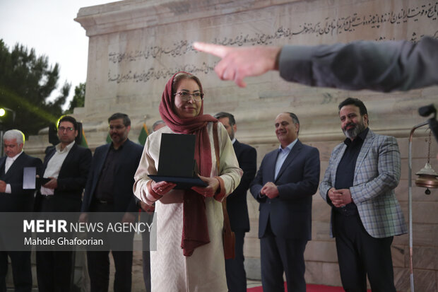 Commemorating Ferdowsi at his tomb
