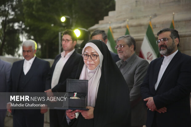 Commemorating Ferdowsi at his tomb
