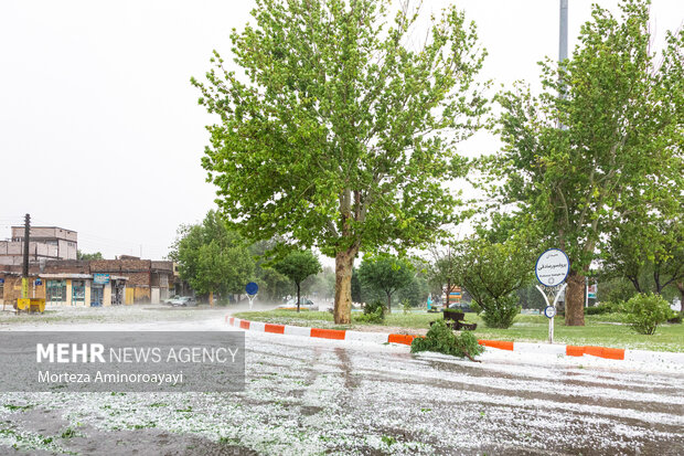 سیلاب و بارش شدید باران و تگرگ در نیشابور