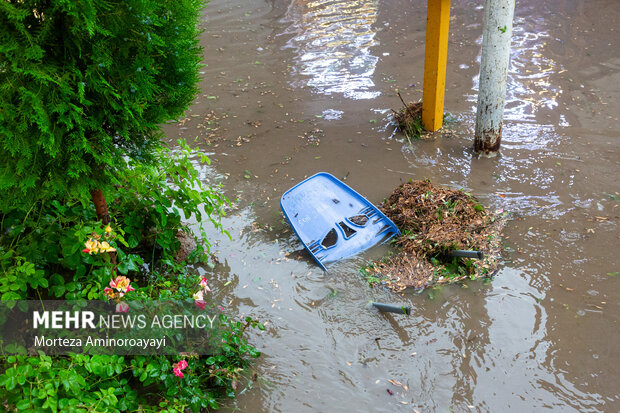 سیلاب و بارش شدید باران و تگرگ در نیشابور