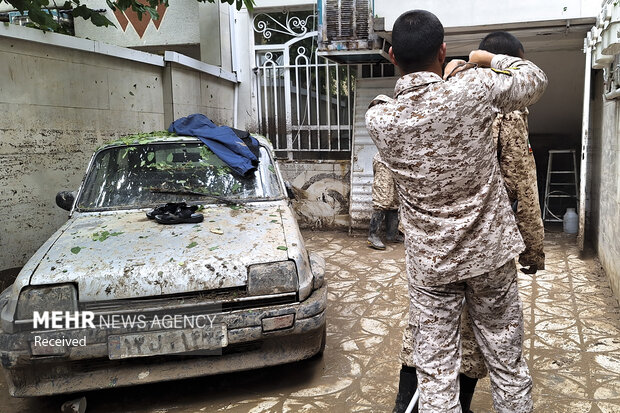 Basij forces assist flood-hit areas in Mashhad