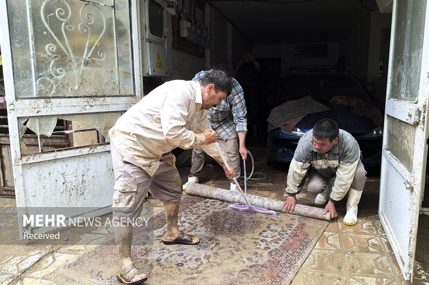 Basij forces assist flood-hit areas in Mashhad