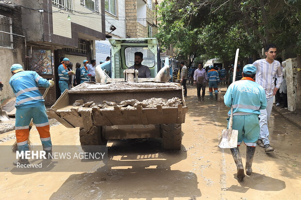 Basij forces assist flood-hit areas in Mashhad