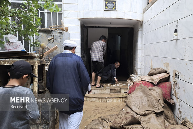 Basij forces assist flood-hit areas in Mashhad