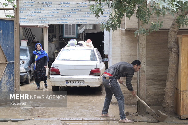 Basij forces assist flood-hit areas in Mashhad