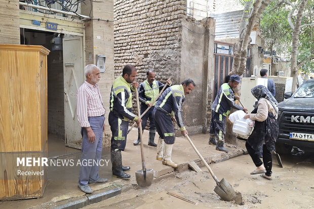 Basij forces assist flood-hit areas in Mashhad