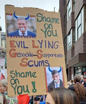 Anti-war protesters in London