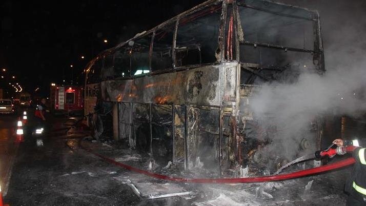 9 dead as bus catches fire in India
