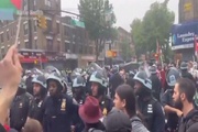 امریکہ، نیویارک میں فلسطین کے حق میں طلباء کا مظاہرہ، پولیس کا مظاہرین پر تشدد