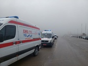 توجه ثماني سيارات إسعاف إلى موقع حادث مروحية الرئيس الايراني