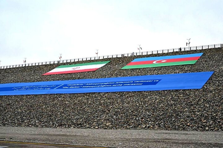 بازدید مشترک روسای جمهور ایران و آذربایجان از سد قیز قلعهسی