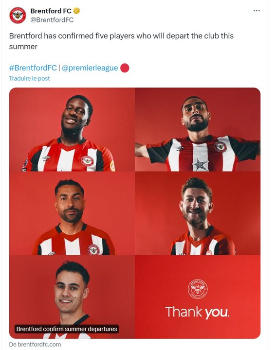 جدایی قدوس از برنتفورد رسما اعلام شد